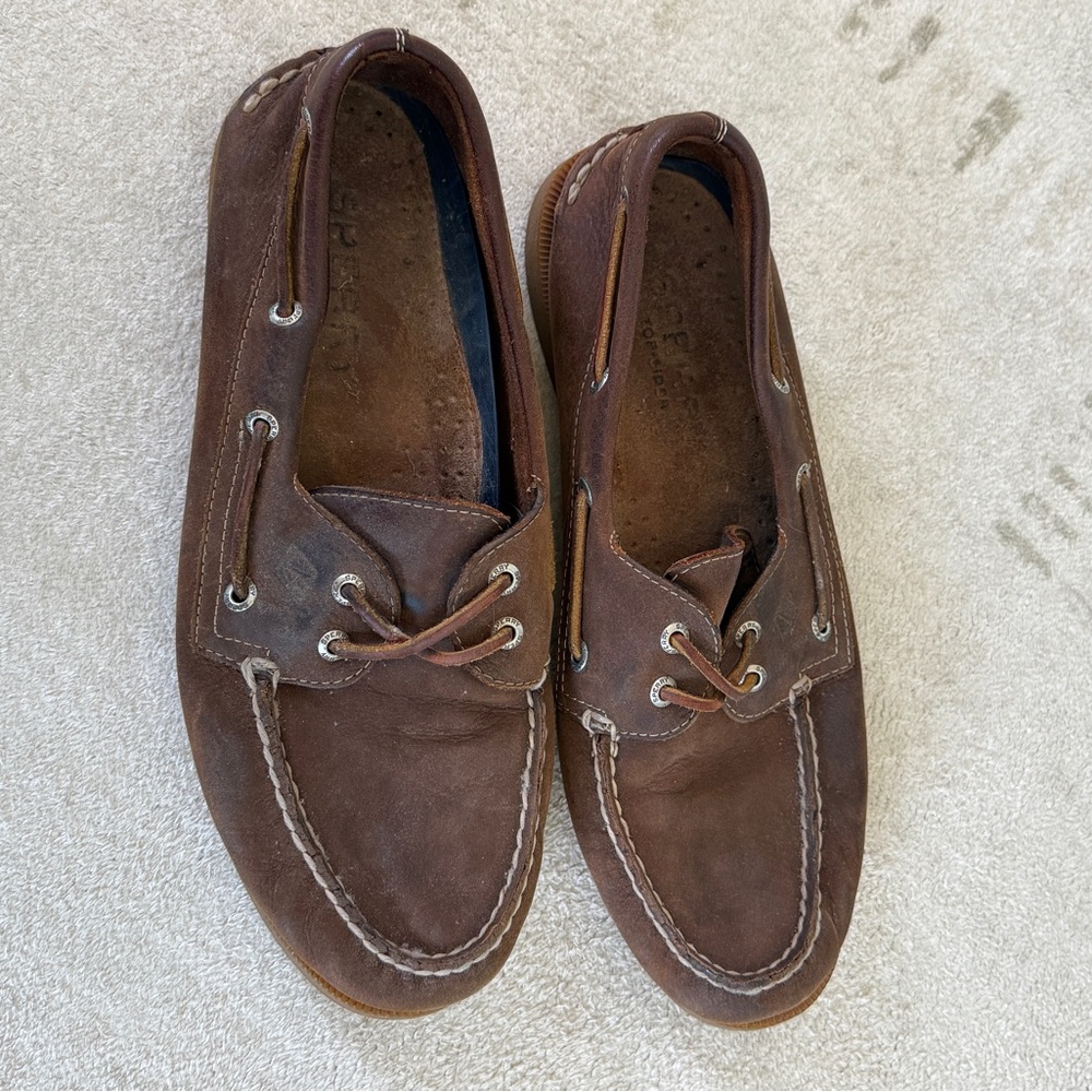 Sperry Brown Suede Boat Shoes